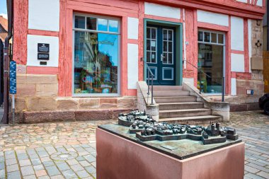 SCHMALKALDEN, GERMANY - CIRCA MAY, 2021: The Lutherplatz of Schmalkalden, Thuringia, Germany. 