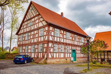 BAD RODACH, BAVARIA, GERMANY - CIRCA MAY, 2021: Bad Rodach Town, Almanya.