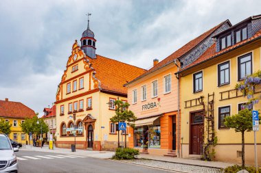 BAD RODACH, BAVARIA, GERMANY - CIRCA MAY, 2021: Bad Rodach Town, Almanya.