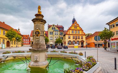 BAD RODACH, BAVARIA, GERMANY - CIRCA MAY, 2021: Bad Rodach Town, Almanya.