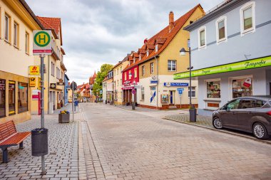 BAD RODACH, BAVARIA, GERMANY - CIRCA MAY, 2021: Bad Rodach Town, Almanya.