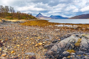 Norveç Kutup Dairesi 'nin ötesindeki Senja Adası' ndaki Fjordbotn manzarası.