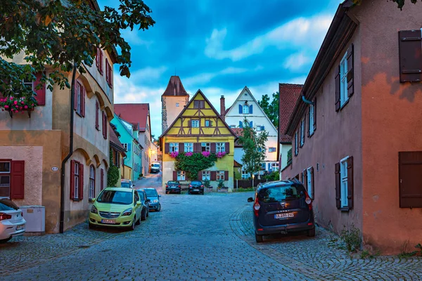 Dinkelsbuehl Bavaria Alemania Circa Julio 2021 Wethgasse Ciudad Dinkelsbuehl Alemania —  Fotos de Stock