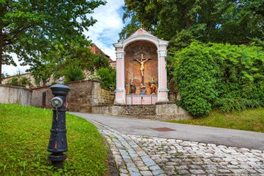DINKELSBUEHL, BAVARIA, GERMANY - CIRCA HAZİRAN, 2021: Dinkelsbuehl kasabası, Almanya.