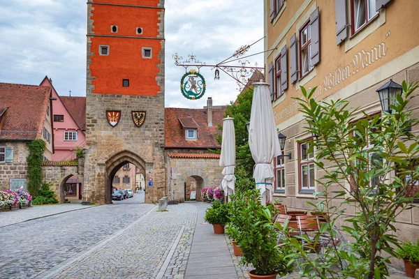 Dinkelsbuehl Bavaria Alemania Circa Julio 2021 Woernitztor Ciudad Dinkelsbuehl Alemania — Foto de Stock