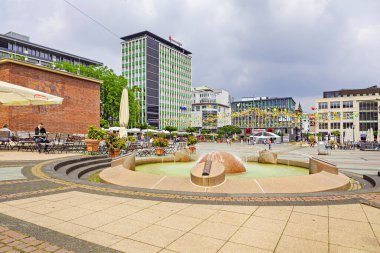 ESSEN, GERMANY - CIRCA HAZİRAN, 2021: The Kennedyplatz of Essen, Kuzey Ren-Vestfalya, Almanya