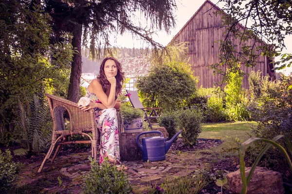 En el jardín — Foto de Stock