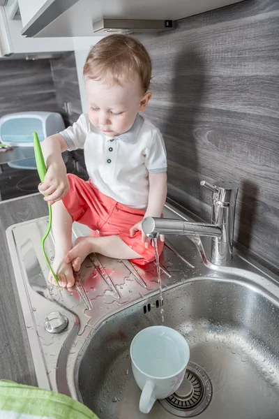 In de keuken — Stockfoto