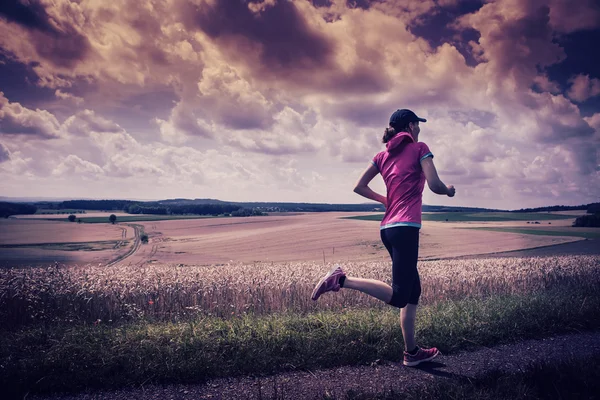 Joggen vrouw — Stockfoto