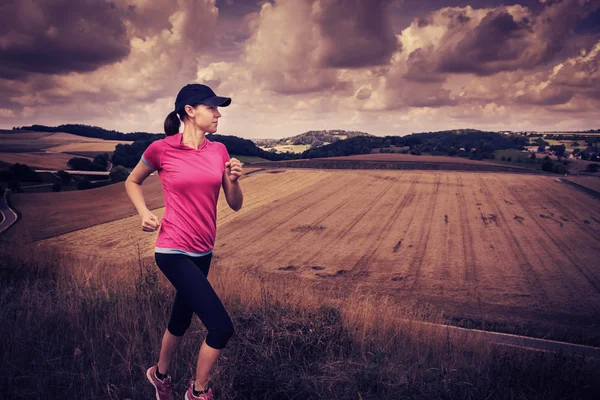 Jogging kvinna — Stockfoto