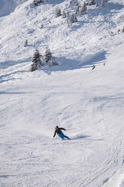 Alpské lyžování — Stock fotografie