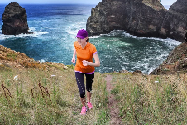 Joggen de Frau — Stockfoto