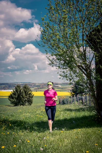 Jogging donna — Foto Stock