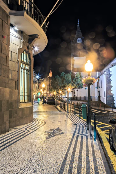 Funchal ciudad por la noche —  Fotos de Stock