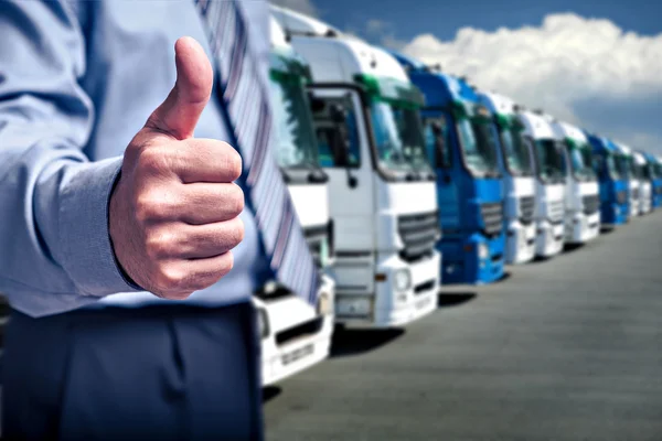 Thumb in the air for cargo — Stock Photo, Image