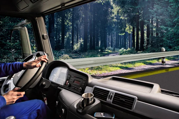 LKW-Cockpit — Stockfoto