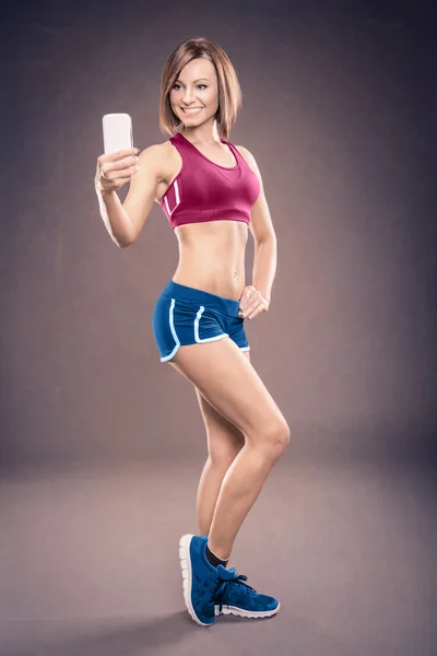 Gym girls selfie — Stock Photo, Image