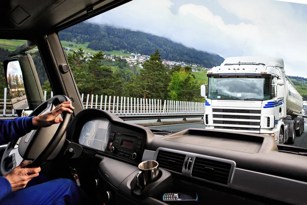 Vrachtwagen cockpit — Stockfoto