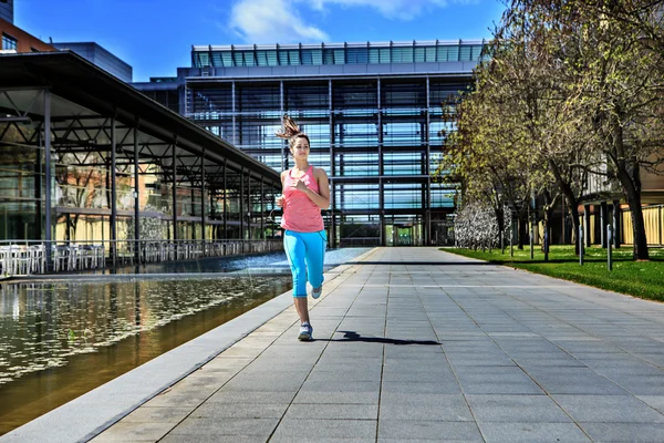 Joggen vrouw — Stockfoto