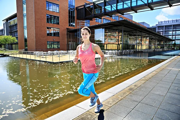 Joggen vrouw — Stockfoto