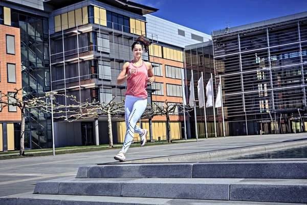 Joggen de Frau — Stockfoto