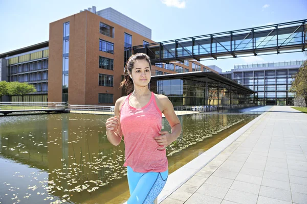 Joggen de Frau — Stockfoto