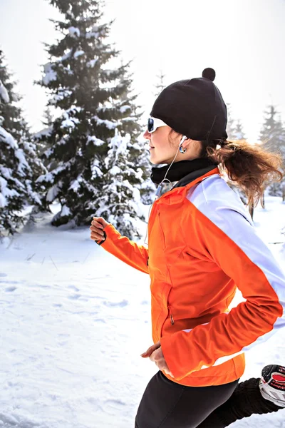 Vinterjogging — Stockfoto