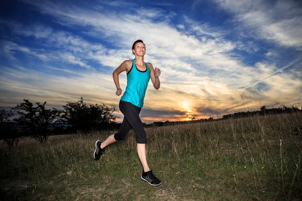 Joggen de Frau — Stockfoto