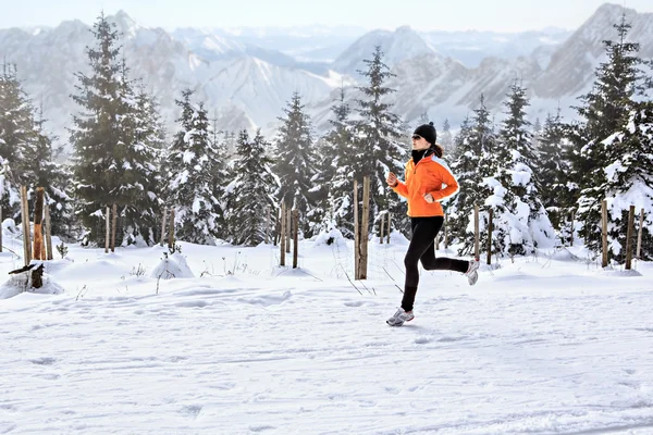 Zimní běhání — Stock fotografie