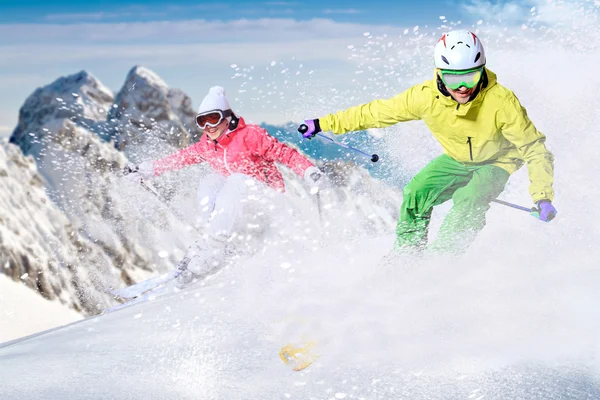 Skiën — Stockfoto