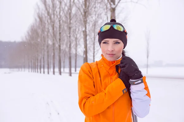 Femme Ski de fond — Photo