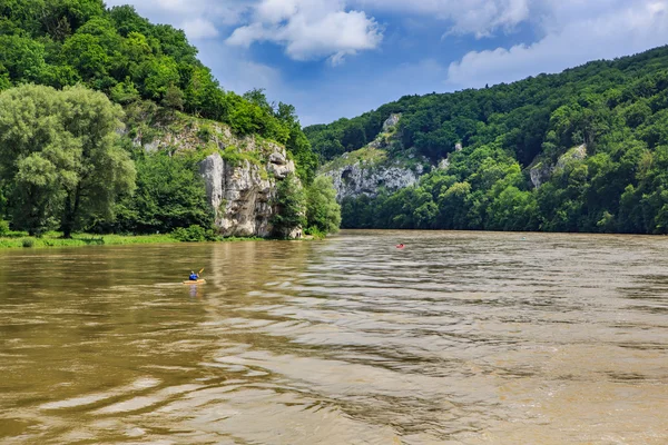 La riva del Danubio a Ratisbona — Foto Stock