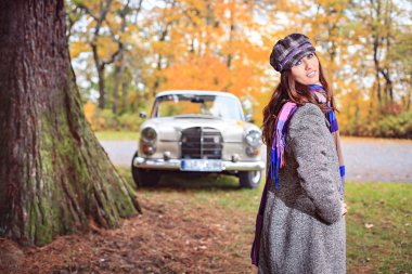 girl and car