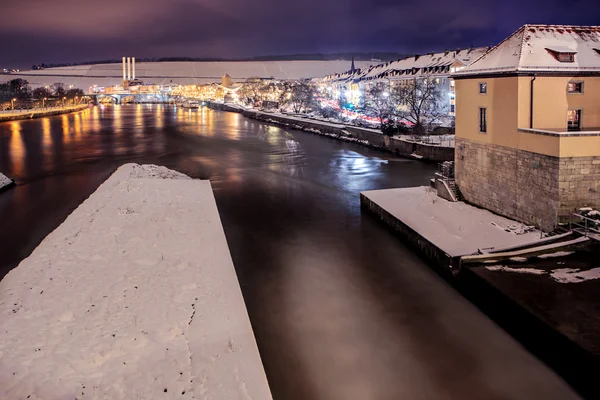 Wuerzburg nocą — Zdjęcie stockowe