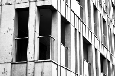 Modern bir apartmanın kapağını kapatın.