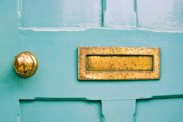 Porta azul — Fotografia de Stock