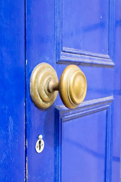 Porta azul — Fotografia de Stock