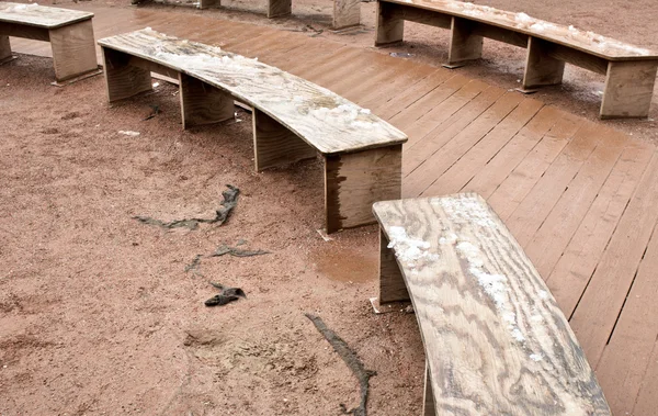 Some Wooden benches — Stock Photo, Image