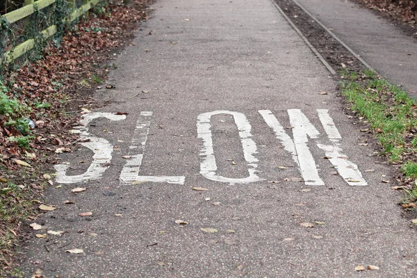 Slow sign — Stock Photo, Image