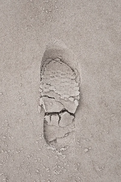 Una huella en la arena — Foto de Stock