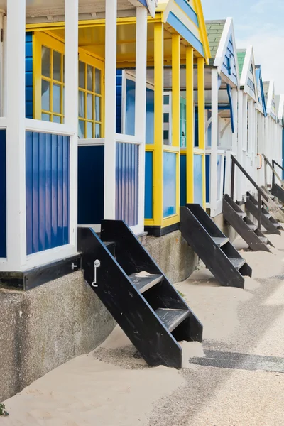 Bunte Strandhütten — Stockfoto