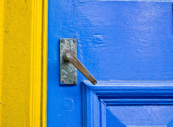 Una porta blu Immagini Stock Royalty Free