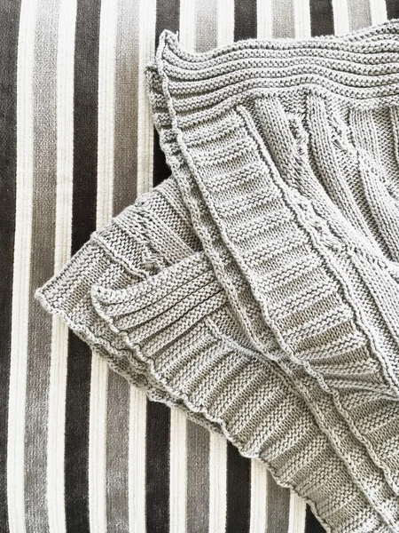 Wool throw detail