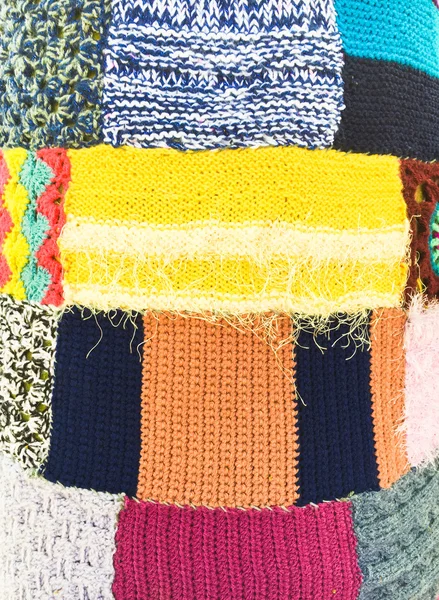 Lappendeken wol textuur — Stockfoto