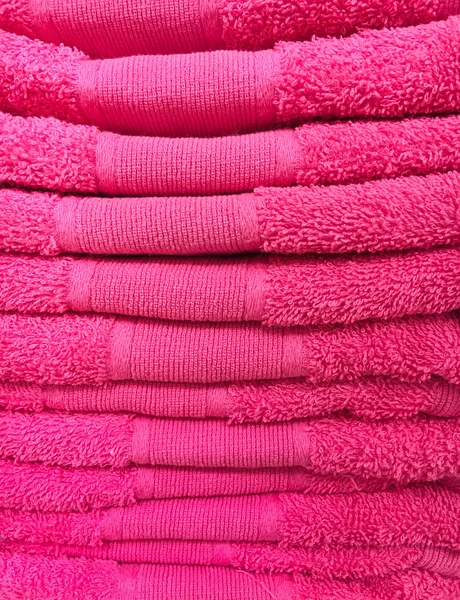 Pink towels texture — Stock Photo, Image