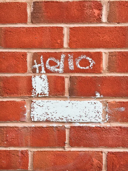 Graffiti parede de tijolo — Fotografia de Stock