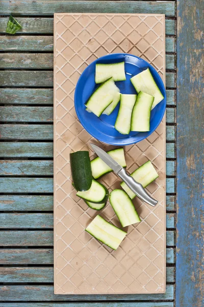 Calabacín picado — Foto de Stock