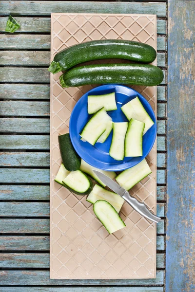 Hackad zucchini — Stockfoto