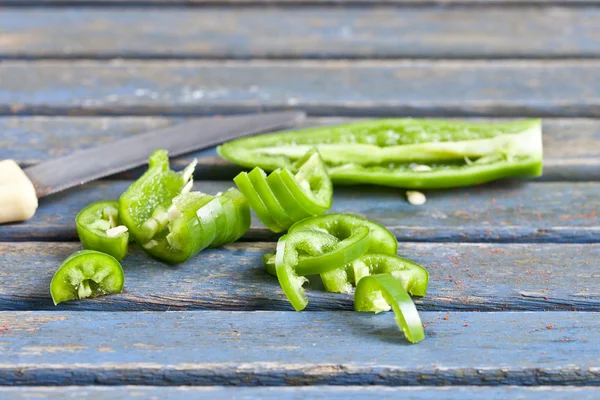 Zelené chilli — Stock fotografie