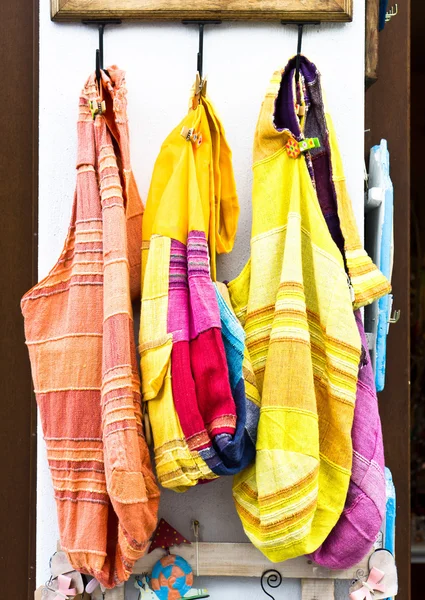 Colorful cotton bags — Stock Photo, Image